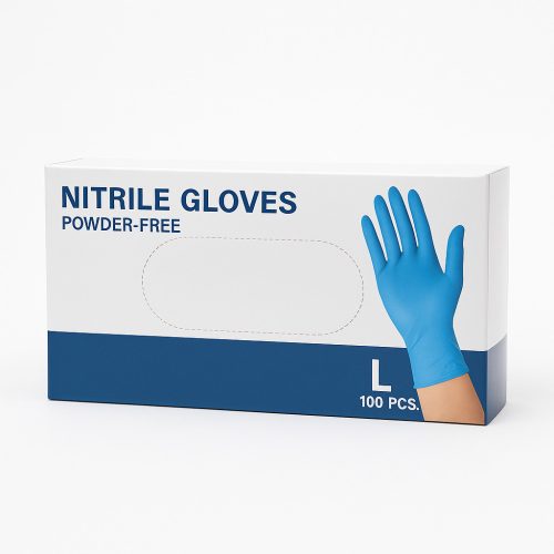 Nitril kesztyű púdermentes "L" 100db/cs