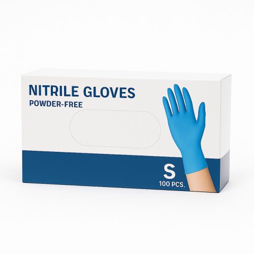 Nitril kesztyű púdermentes "S" 100db/dob