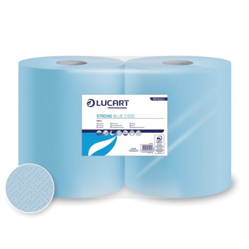 Lucart STRONG BLUE ipari papír, 3 rétegű, 3.500 lap, 2 tekercs/csom