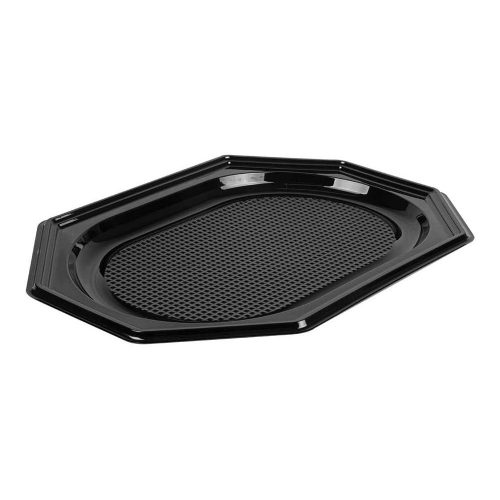 Catering tálca – 3 személyes, fekete (350×250×20 mm, 10 db/csomag)