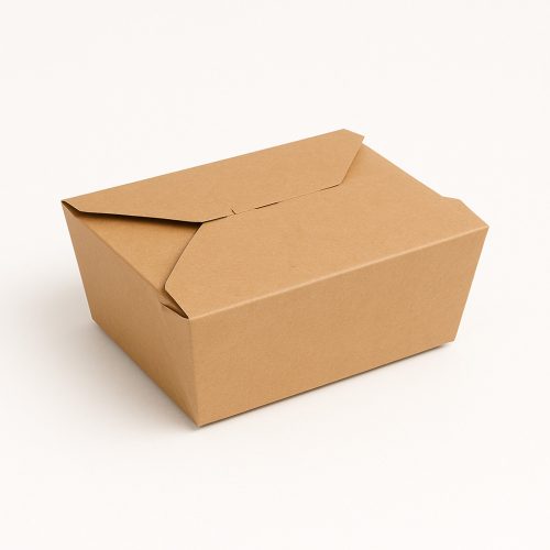 ÖKO kraft ételes doboz – 1400 ml (50 db/csomag, 15×12×6,5 cm)  