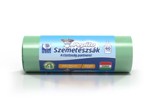 Szemeteszsák 60x70x0,15mik 60L 20db/tek