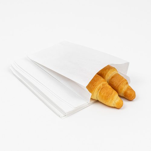 Pékáru tasak – fehér, 1 kg, 14×26 cm (250 db/csomag; 1500 db/#) 