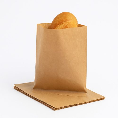 Pékáru tasak – barna, 2 kg, RÖVID, 22×25 cm (250 db/csomag; 2000 db/#) 
