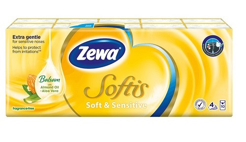 Zewa 4 Rétegű Papír Zsebkendő 10x9 db VEGYES