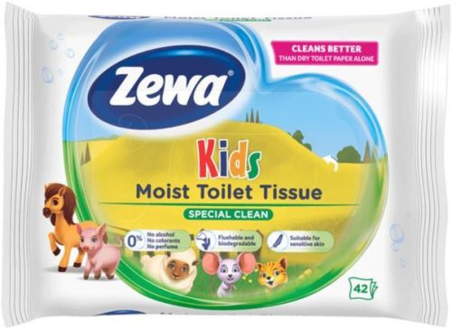 Zewa Nedves Toalettpapír 42 db, WC-be dobható VEGYES