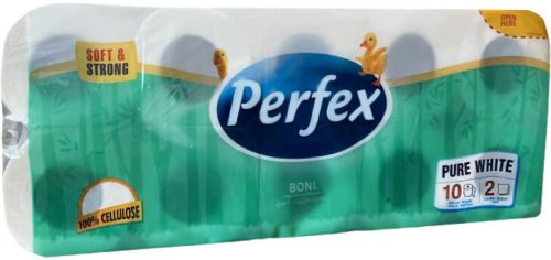 E.ü. papír HT PERFEX 10tekercs 2rtg; 10db/csom, 12méter/tekercs, hófehér, 9cs/zsugor