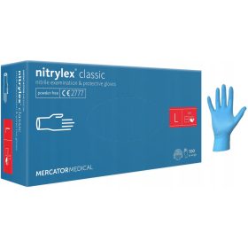 Nitril kesztyű púdermentes "L" 100db/cs