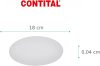 Contital CC801L-804L karton fedél kerek alumínium tálhoz, 185 mm, 100 db/csomag
