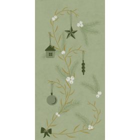   DUNI Bio Dunisoft 40×40 cm Noel Pistachio zöld 1/8-oa szalvéta 60lap/csom