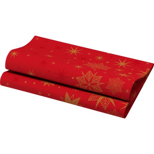 DUNI Bio Dunisoft 40×40 cm Stargazing Red piros szalvéta 60lap/csom
