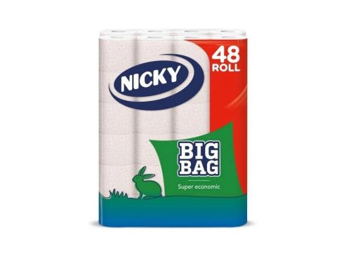 Nicky Big Bag toalettpapír, 2 rétegű – 48 tekercs