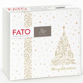   FATO Star Szalvéta Karácsonyi 38x38cm, 2 rétegű, Special Tree Gold 40db/csom