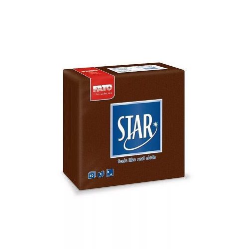 Szalvéta FATO-Star-BARNA 38x38, 1/4,2rtg,40lap