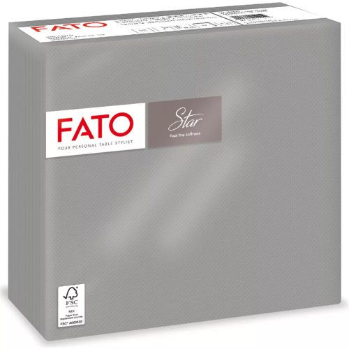 Szalvéta FATO STAR szürke 1/4 38x38,40szál/cs