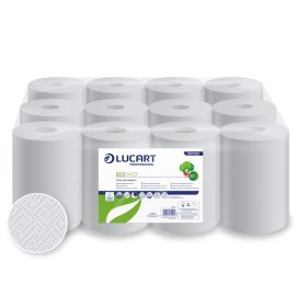   Lucart Eco 14 CF Mini kéztörlő 2 réteg recy ragasztott 55m 12 tekercs/zsugor