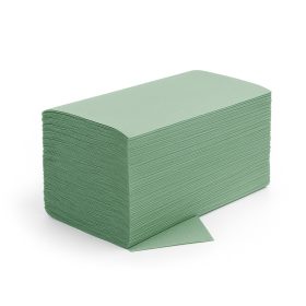   Hajtogatott kéztörlő V zöld 1 rétegű 25x23 cm 4000 lap/karton