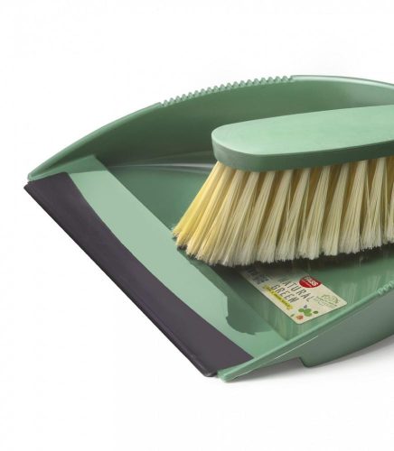 Fass Natural Green szemeteslapát kézi seprűvel, gumi éllel