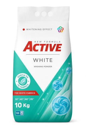 ACTIVE Mosópor White 10kg – 135 mosás (zsákos)