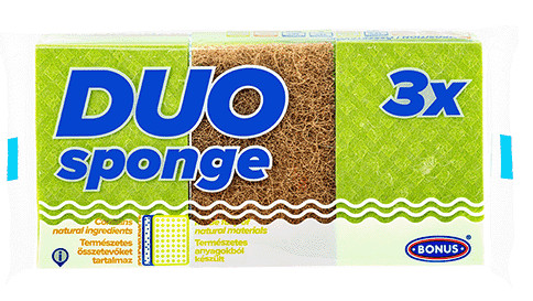 Bonus+ Duo Karcmentes mosogatószivacs  3db/csom
