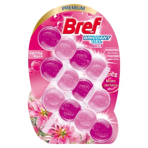 Bref Brilliant Gel WC Frissítő – 3×42 g