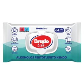 Brado fertőtlenítő kendő kupakos, 64 db