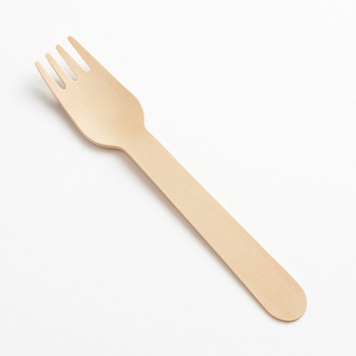 Evővilla fából készült – 16 cm, 100 db/csomag