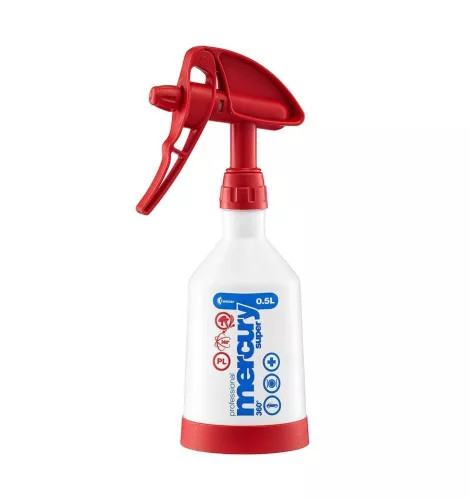 KWAZAR Mercury 360 Pro+ szórófejes flakon 0,5L – piros