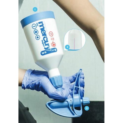 KWAZAR Mercury 360 Pro+ szórófejes flakon 0,5L – piros