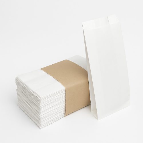 Papírtasak – fehér, fényes 0,2 kg (200 db/csomag)  