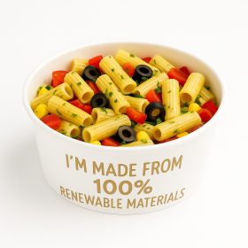 Papír salátás tálka kerek, FEHÉR 775 ml 45 db/csomag