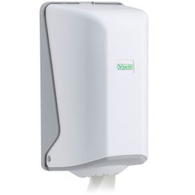   Vialli Mini tekercses kéztörlő adagoló ABS műanyag, fehér