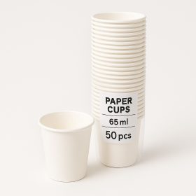 Papír snapszos pohár 65 ml fehér – 50 db/csomag
