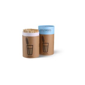 Szalma szívószál – natúr (500 db/henger)