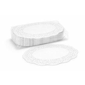   Tortacsipke ovális 30×42 cm – fehér papír tortaalátét (100 db/csomag)