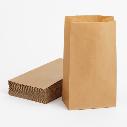 Papírtasak – talpas, barna, nyomatlan, 180×280×120 mm (1000 db)  