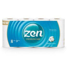   ZEN Toalettpapír 3 rétegű, 8 tekercs/csomag – Relaxing White