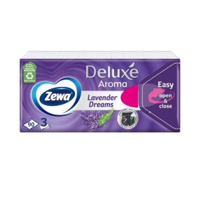 Zewa Deluxe Levendula 3 Rétegű Papír Zsebkendő 90 db