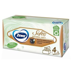 Zewa Dobozos 4 Rétegű Papír Zsebkendő 80 db